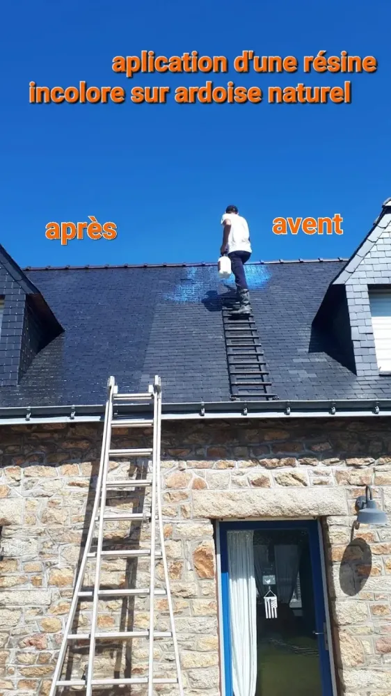 Résine sur toiture à Quimperlé